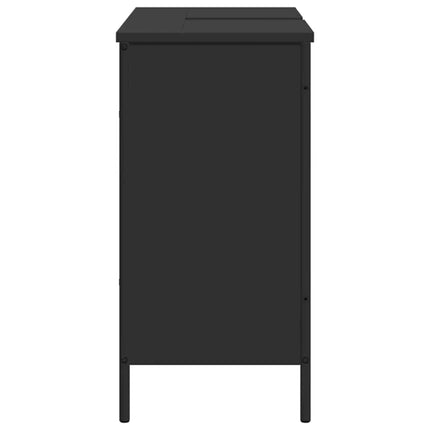 underskab til håndvask 80x30x60 cm konstrueret træ sort