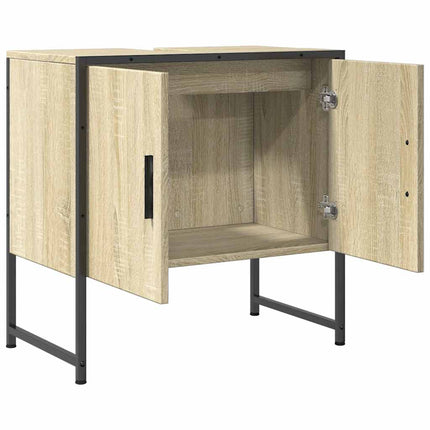 underskab til håndvask 60x33x60 cm konstrueret træ sonoma-eg