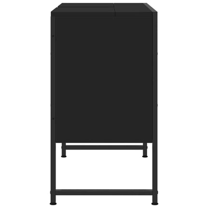 underskab til håndvask 80x33x60 cm konstrueret træ sort