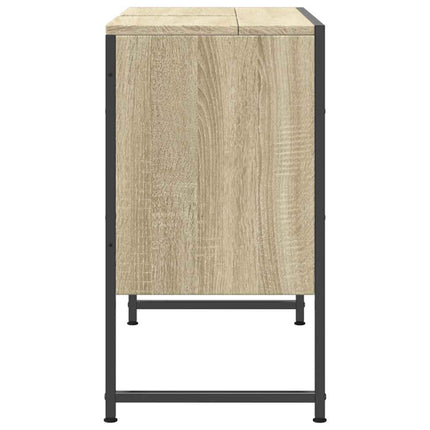 underskab til håndvask 80x33x60 cm konstrueret træ sonoma-eg