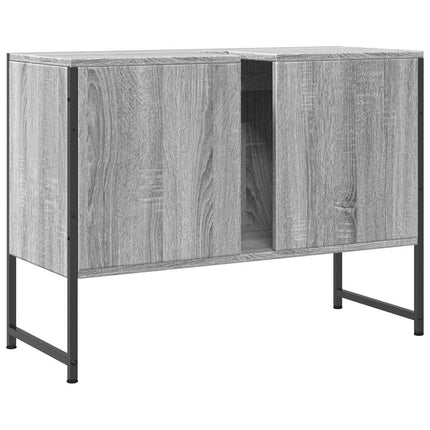 underskab til håndvask 80x33x60 cm konstrueret træ grå sonoma