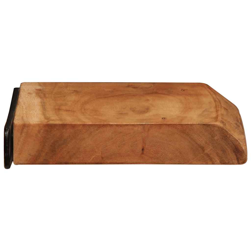 væghylder 2 stk. 30x20x3,5 cm massivt akacietræ