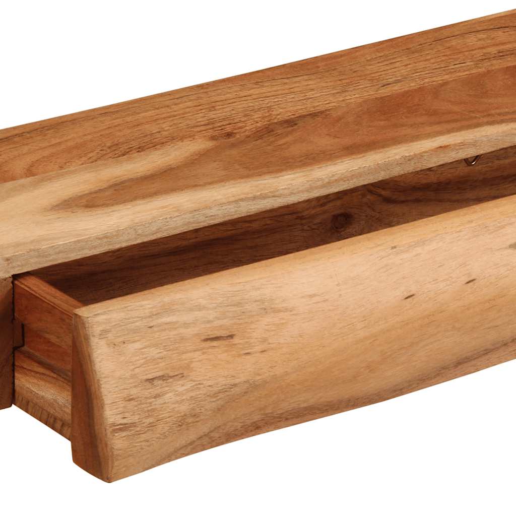 væghylder 2 stk. 60x17x8 cm massivt akacietræ