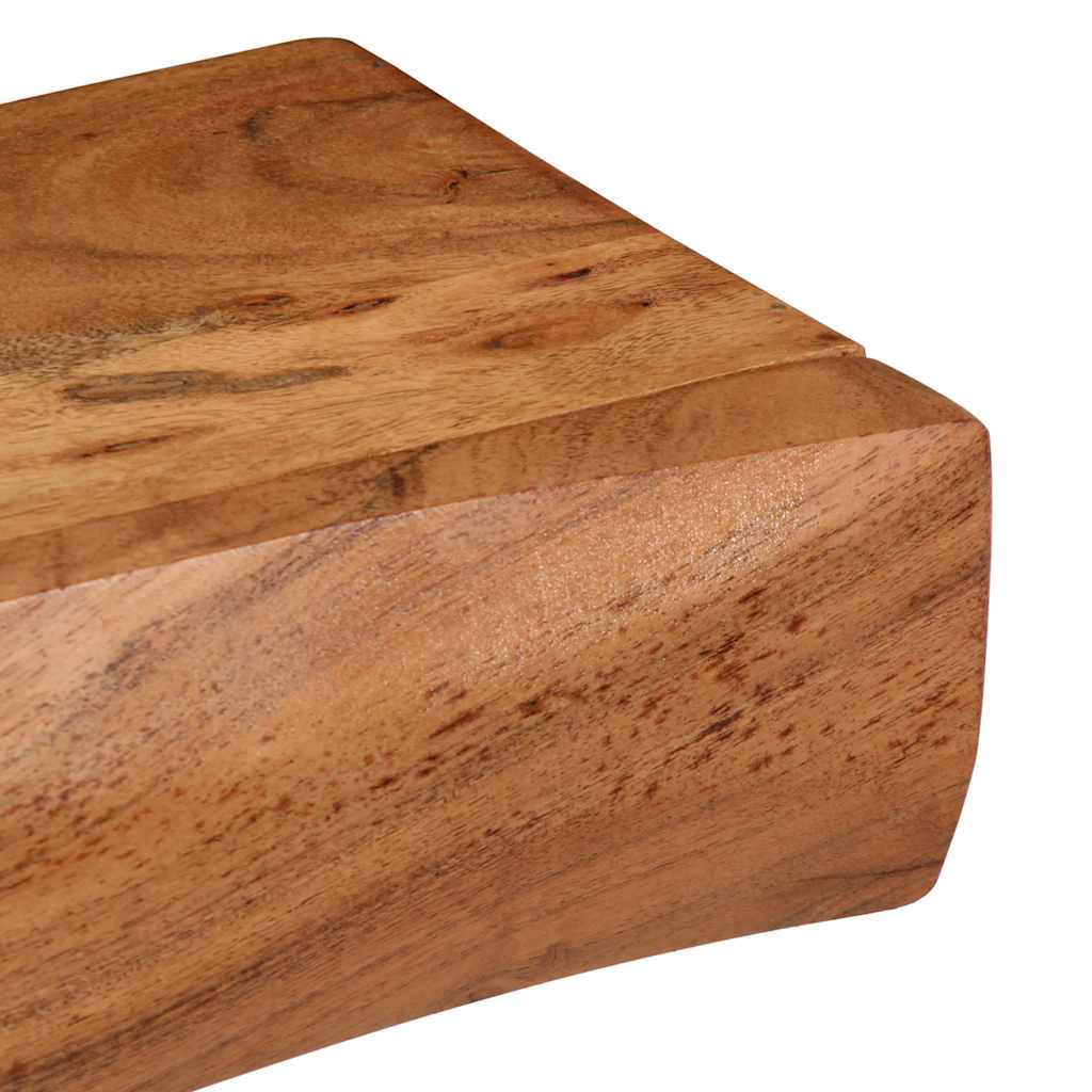 væghylder 2 stk. 80x17x8 cm massivt akacietræ