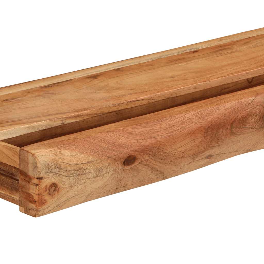 væghylder 2 stk. 100x17x8 cm massivt akacietræ