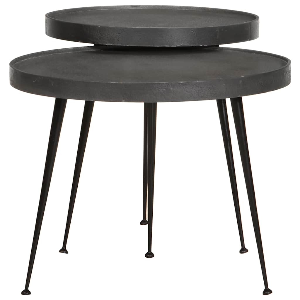 sofaborde 2 stk. konstrueret træ sort