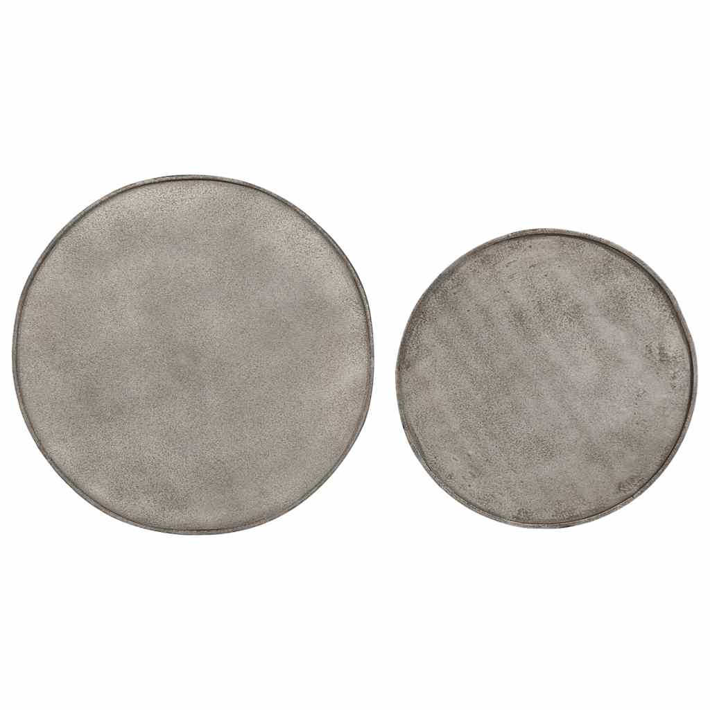 sofaborde 2 stk. konstrueret træ sølvfarvet