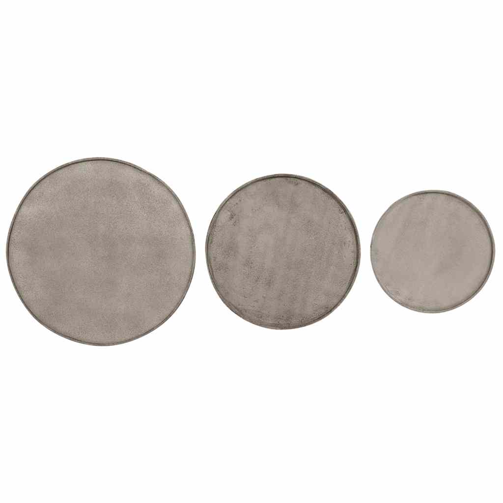 sofabord 3 stk. konstrueret træ sølvfarvet