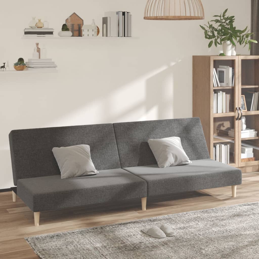 2-personers sovesofa stof lysegr