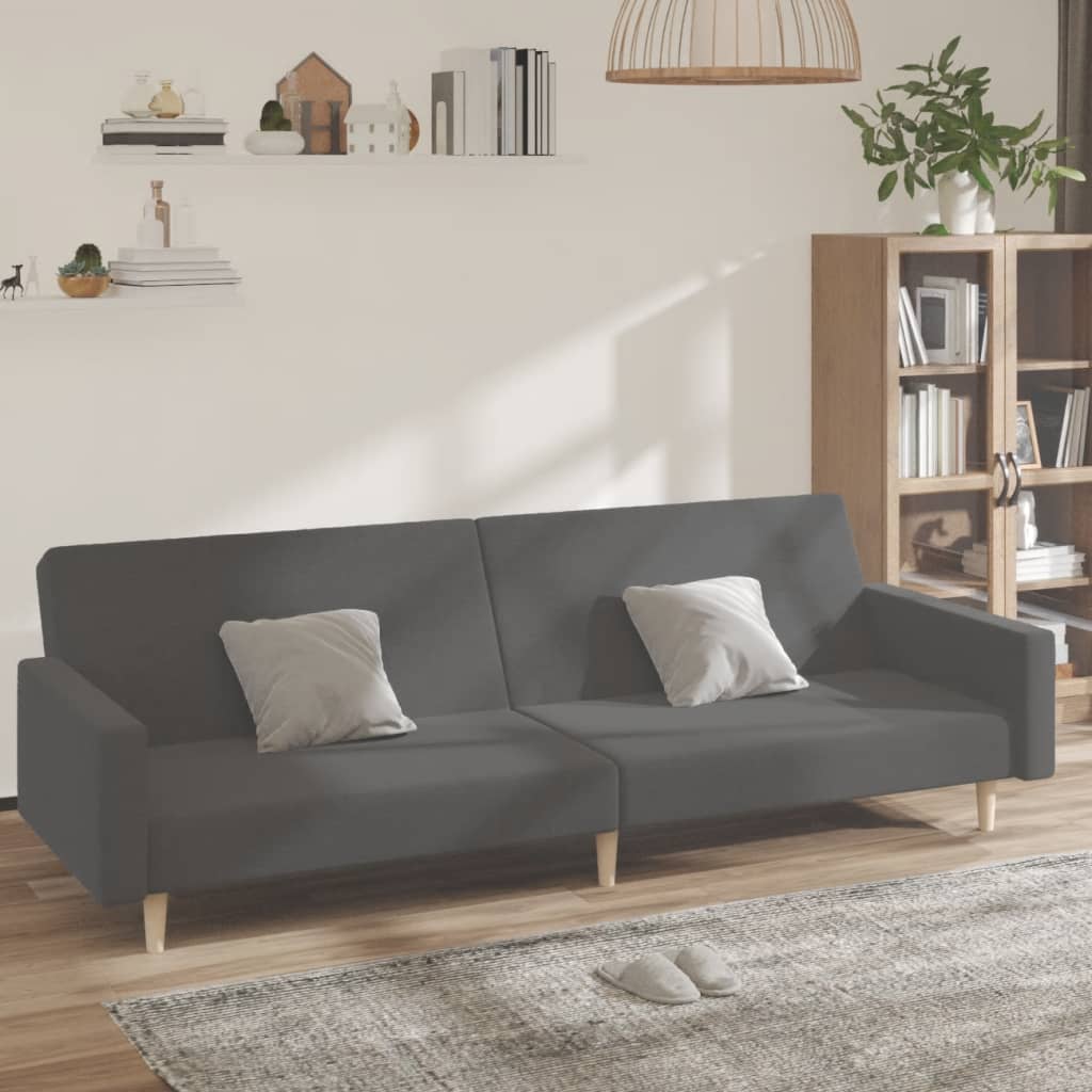 2-personers sovesofa stof lysegr