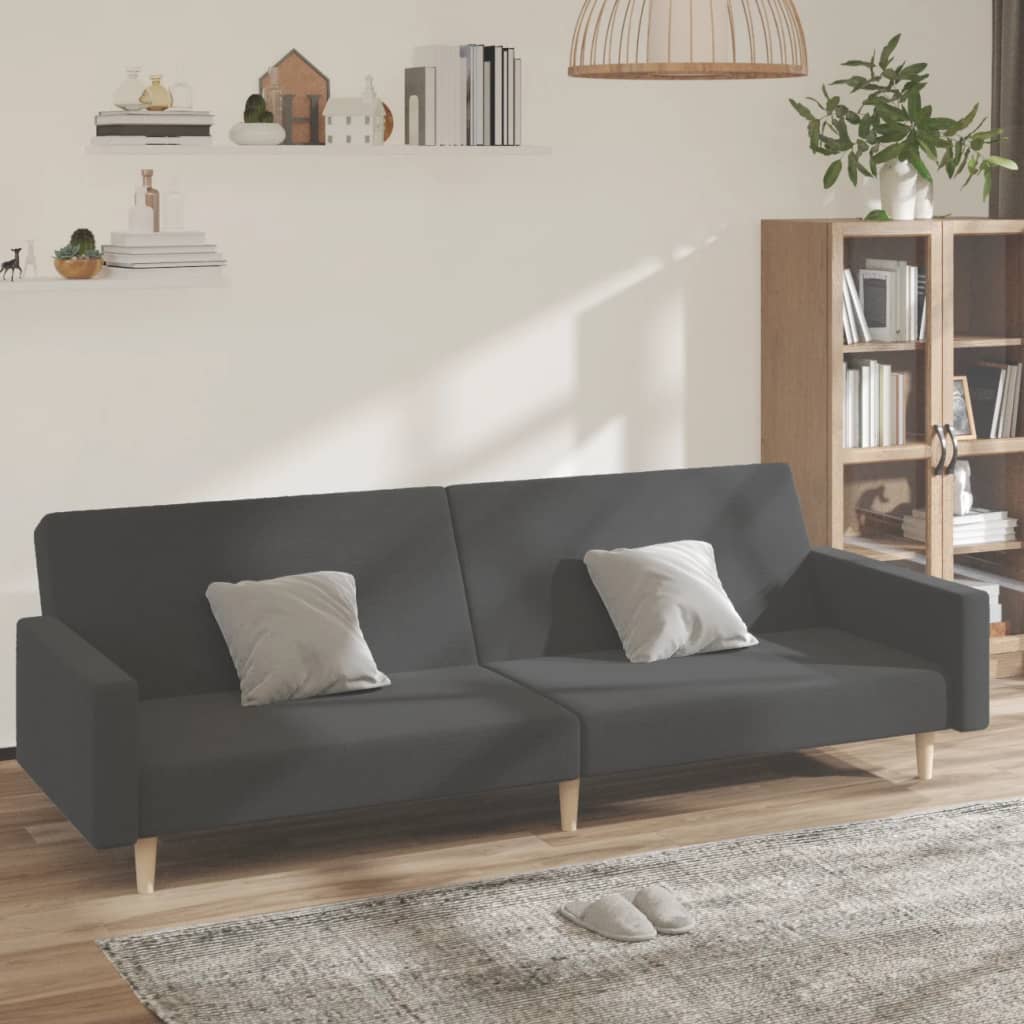 2-personers sovesofa stof mrkegr