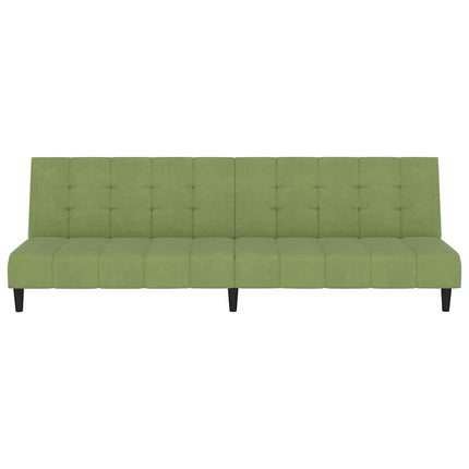 2-personers sovesofa fløjl lysegrøn