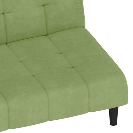 2-personers sovesofa fløjl lysegrøn