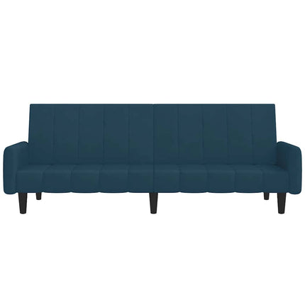 2-personers sovesofa fløjl blå