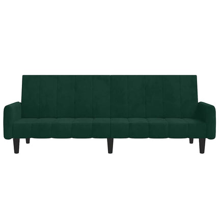 2-personers sovesofa fløjl mørkegrøn