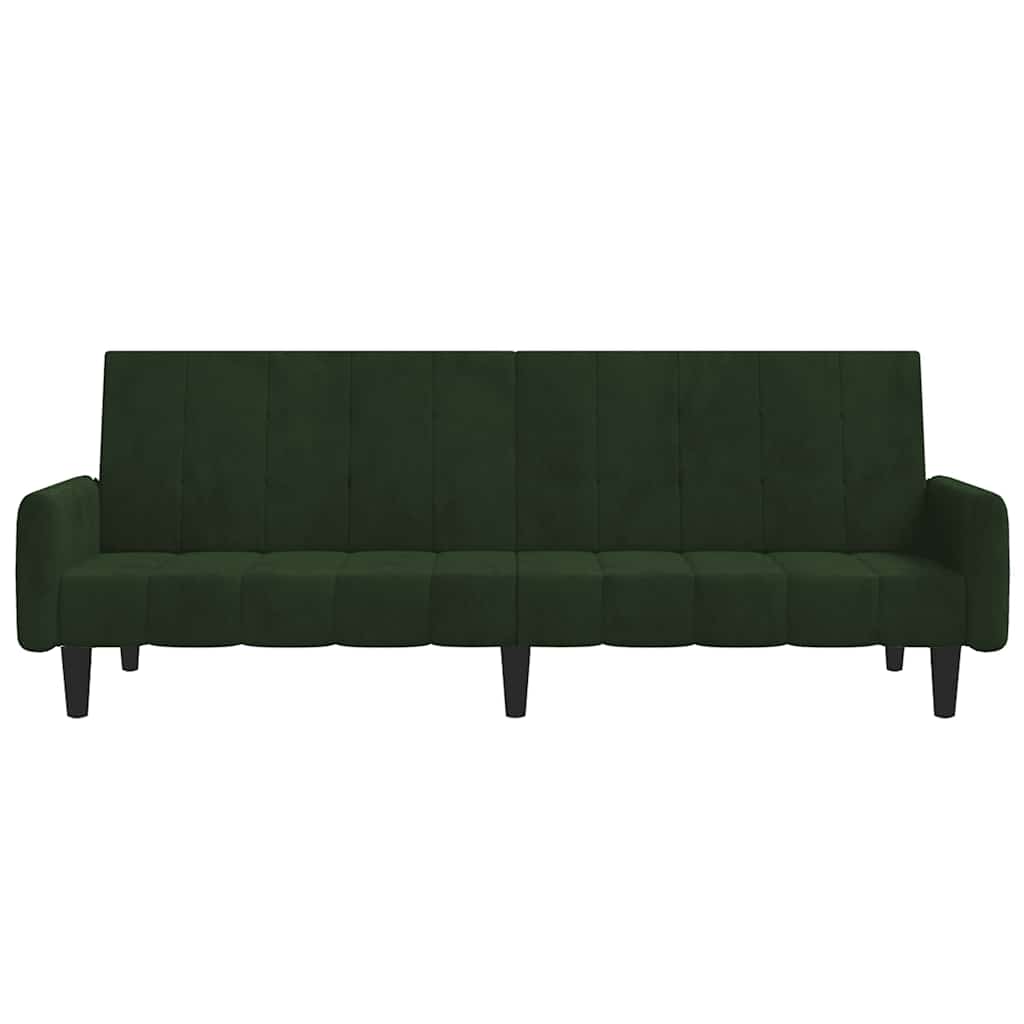 2-personers sovesofa fløjl mørkegrøn