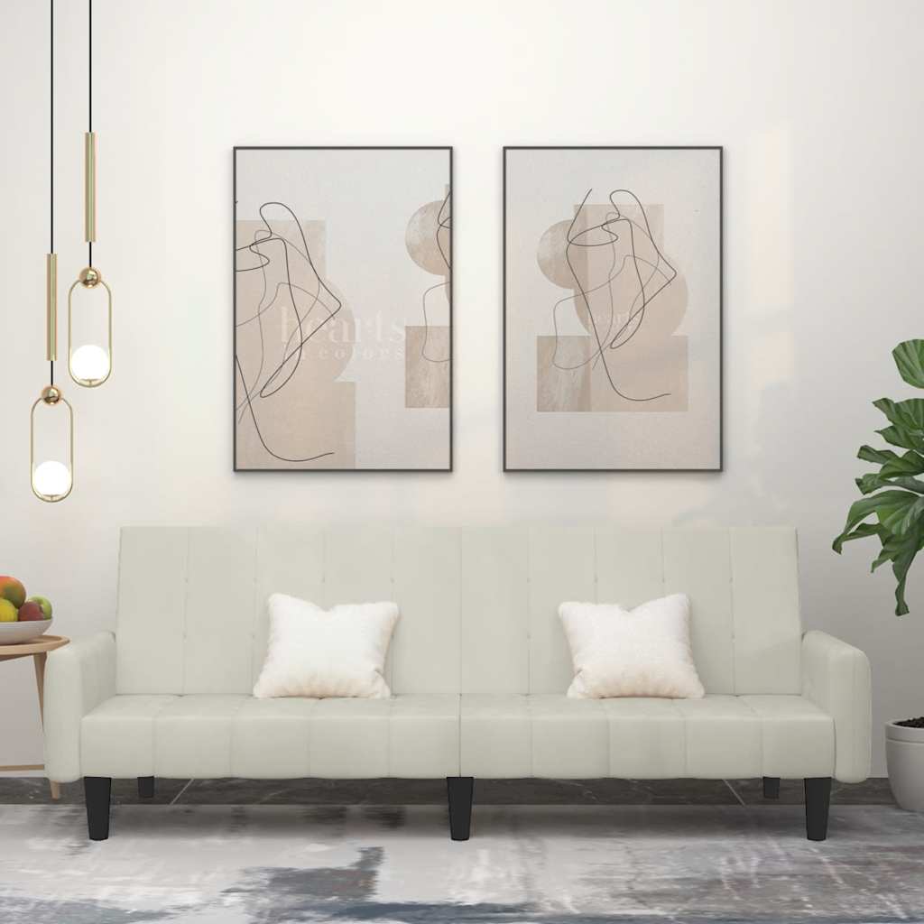 2-personers sovesofa fljl cremefarvet