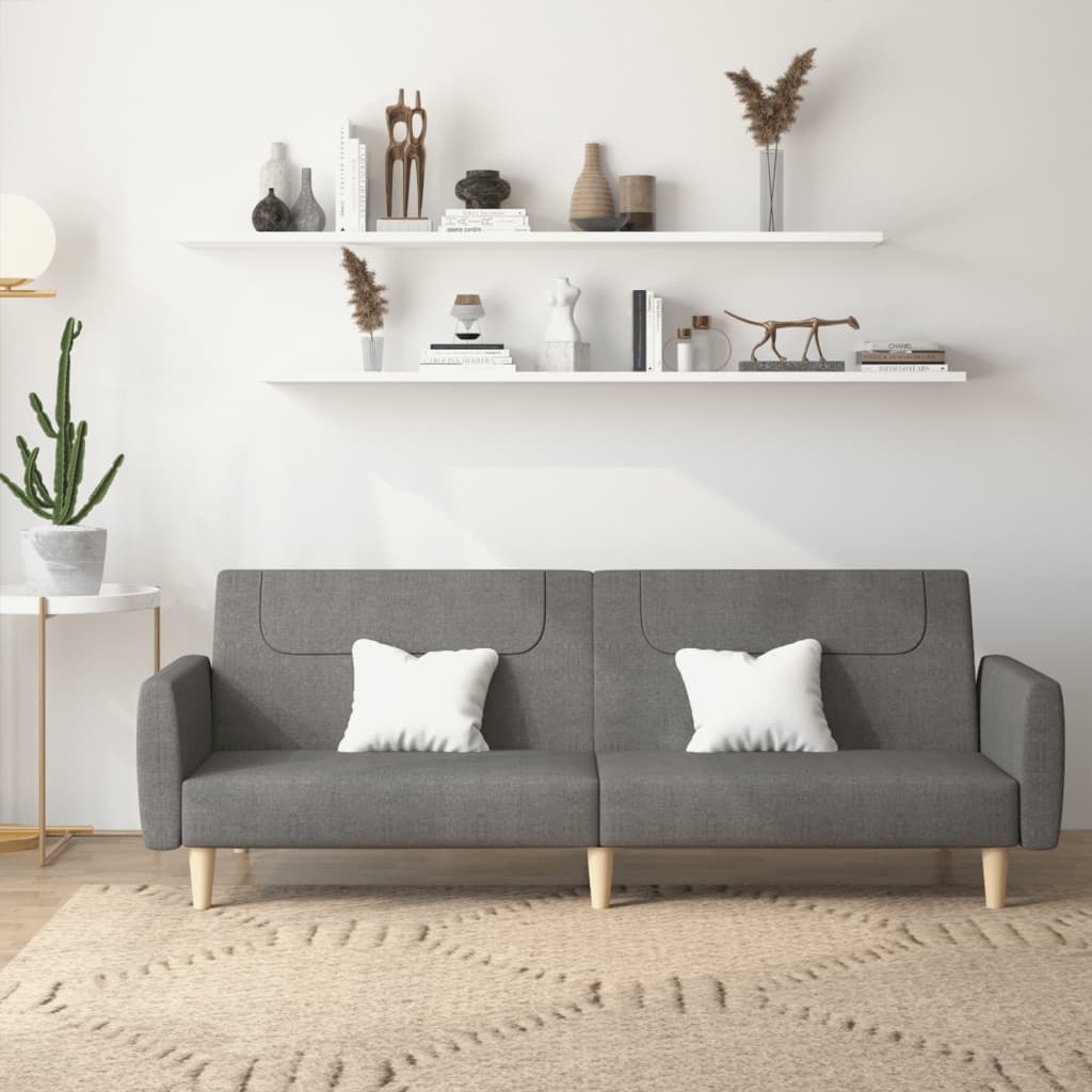 vidaXL 2-personers sovesofa stof mørkegrå