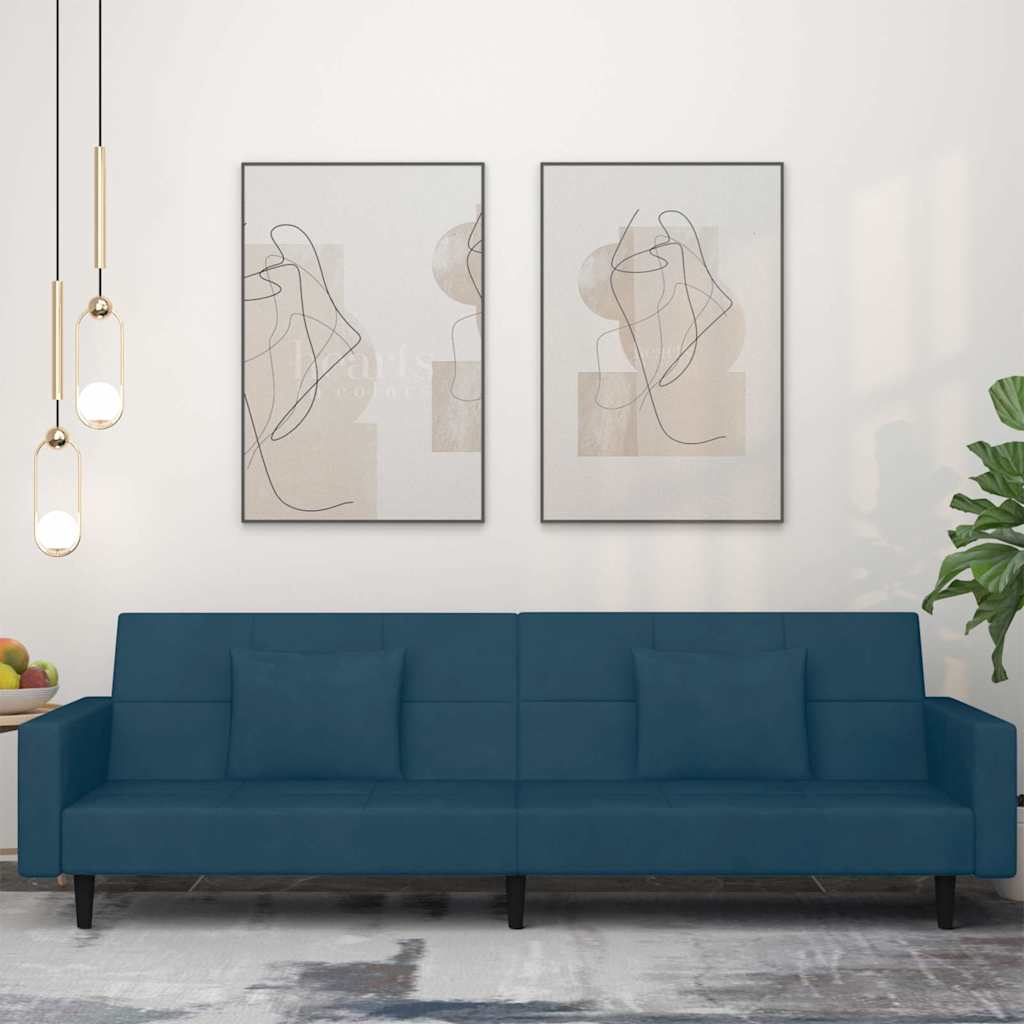 2-personers sovesofa med 2 puder fljl bl