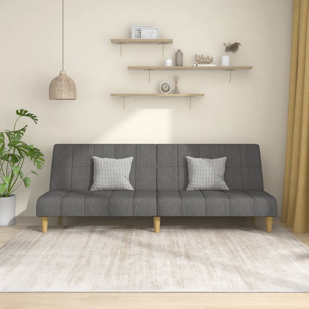 vidaXL 2-personers sovesofa stof lysegrå