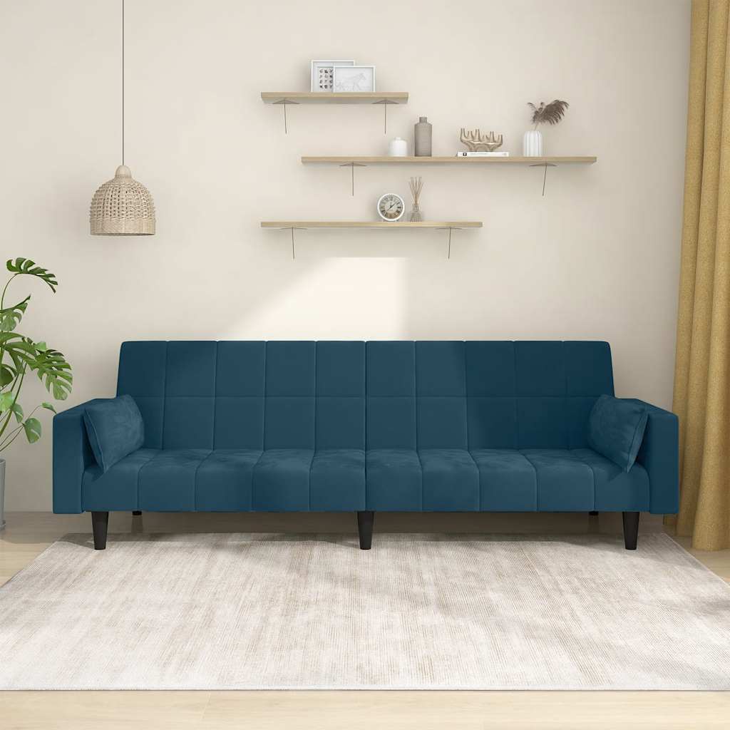 2-personers sovesofa med 2 puder fljl bl
