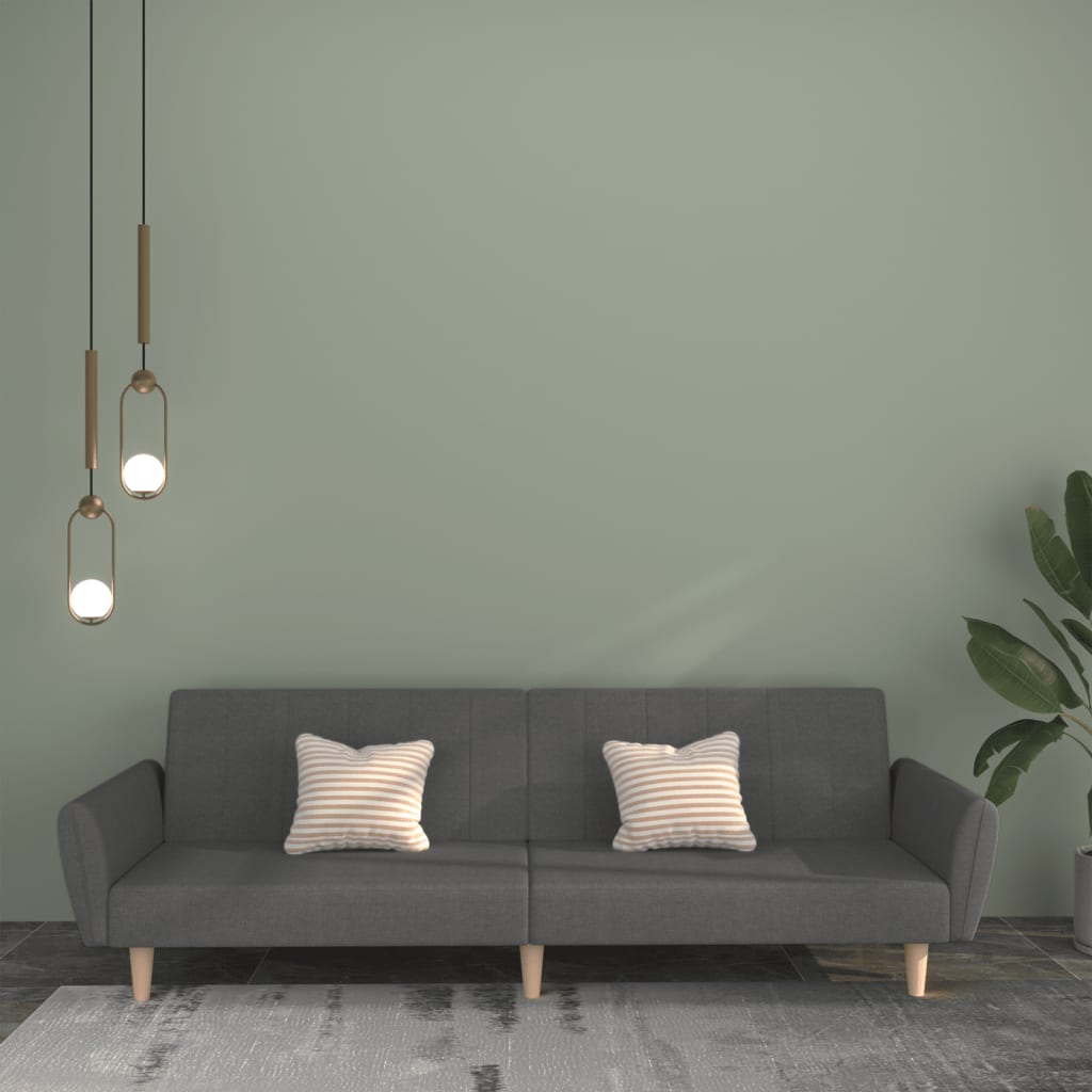 2-personers sovesofa stof lysegr