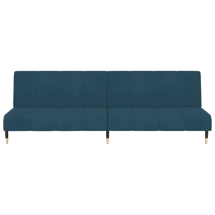 2-personers sovesofa fløjl blå