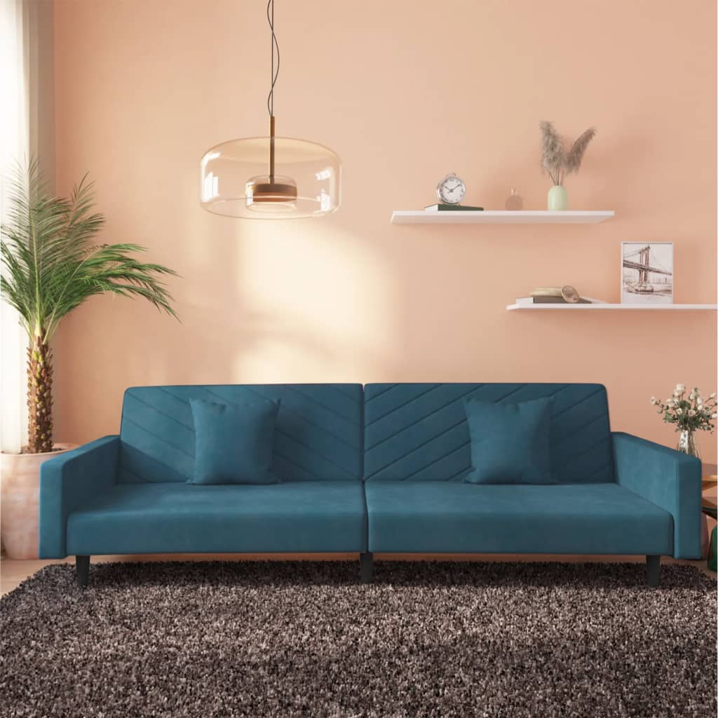 2-personers sovesofa med 2 puder fljl bl