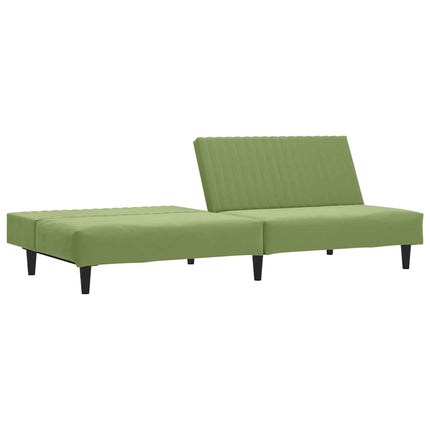 2-personers sovesofa fløjl lysegrøn