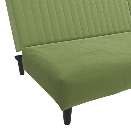 2-personers sovesofa fløjl lysegrøn