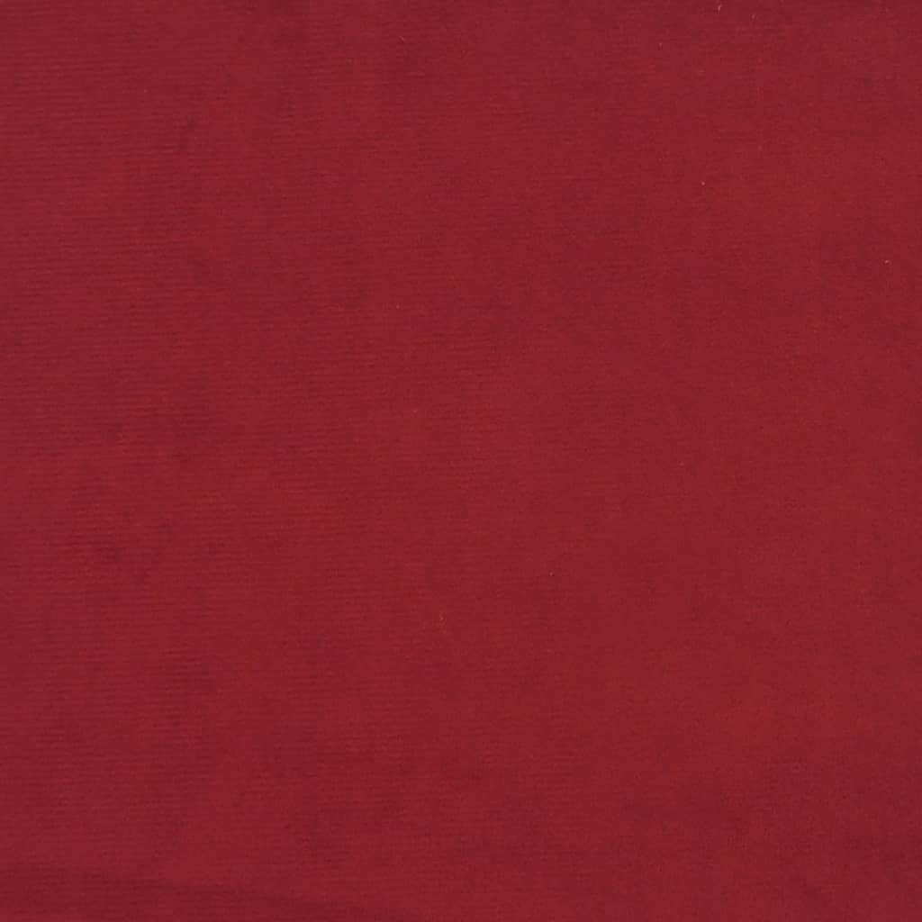 2-personers sovesofa fløjl vinrød