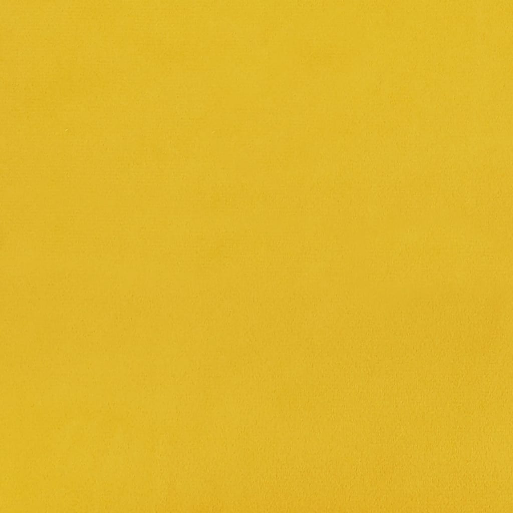 2-personers sovesofa fløjl gul