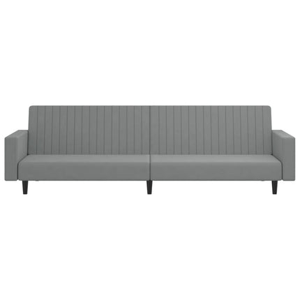 2-personers sovesofa fløjl lysegrå