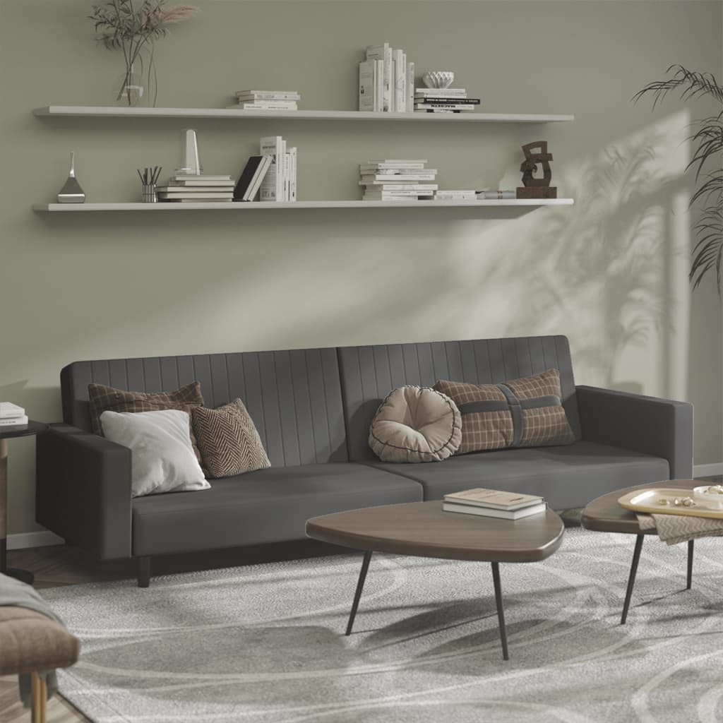 2-personers sovesofa fløjl mørkegrå billede