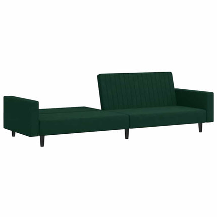 2-personers sovesofa fløjl mørkegrøn