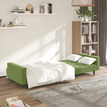 2-personers sovesofa fløjl lysegrøn