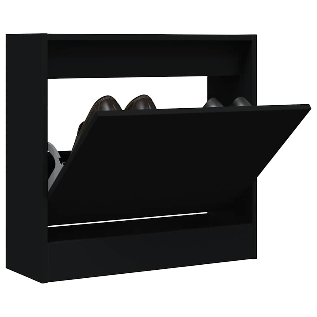 skoreol 60x21x57 cm konstrueret træ sort