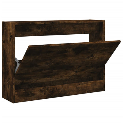 skoskab 80x21x57 cm konstrueret træ røget egetræsfarve