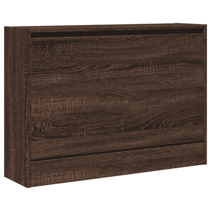 skoreol 80x21x57 cm konstrueret træ brun egetræsfarvet