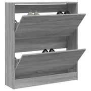 skoreol 80x21x87,5 cm konstrueret træ grå sonoma-eg