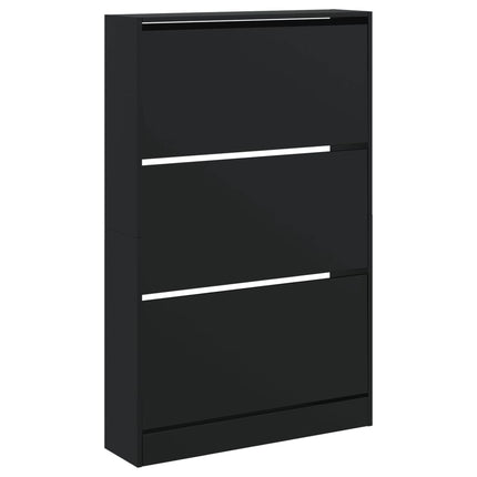 skoreol 80x21x125,5 cm konstrueret træ sort