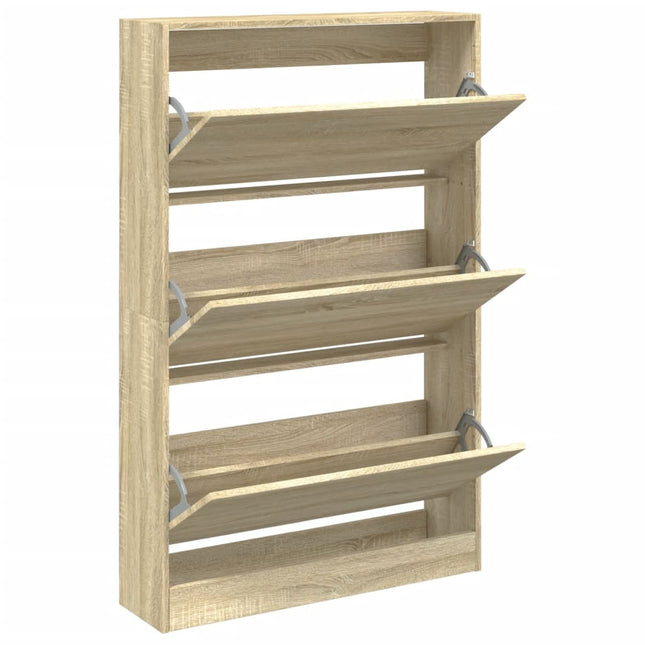 skoreol 80x21x125,5 cm konstrueret træ sonoma-eg