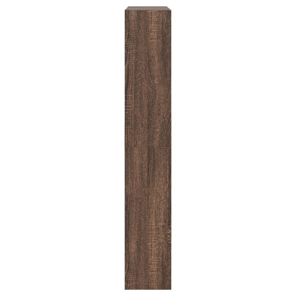 skoskab 80x21x125,5 cm konstrueret træ røget egetræsfarve