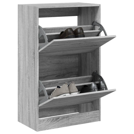 skoreol 60x34x96,5 cm konstrueret træ grå sonoma-eg