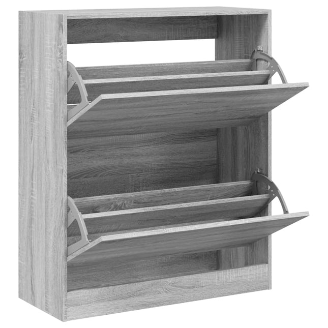 skoreol 80x34x96,5 cm konstrueret træ grå sonoma-eg