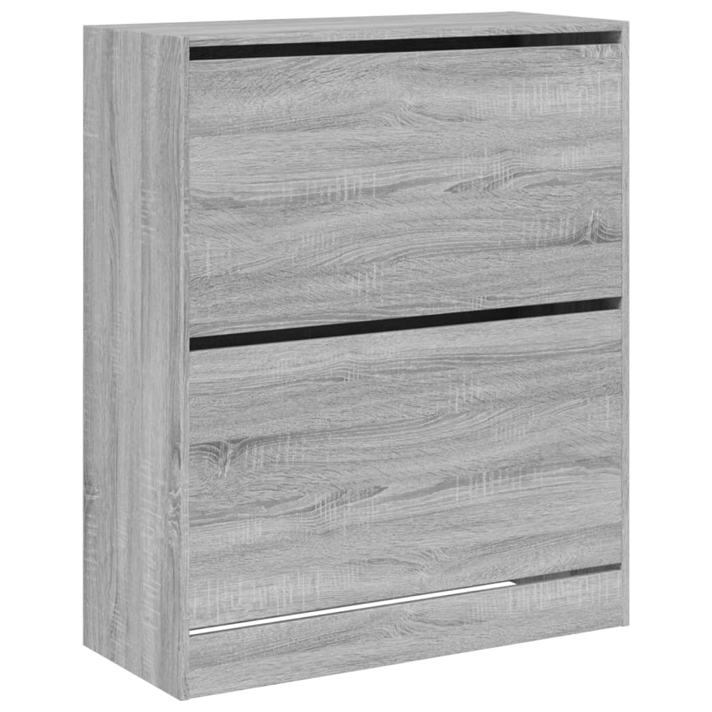 skoreol 80x34x96,5 cm konstrueret træ grå sonoma-eg