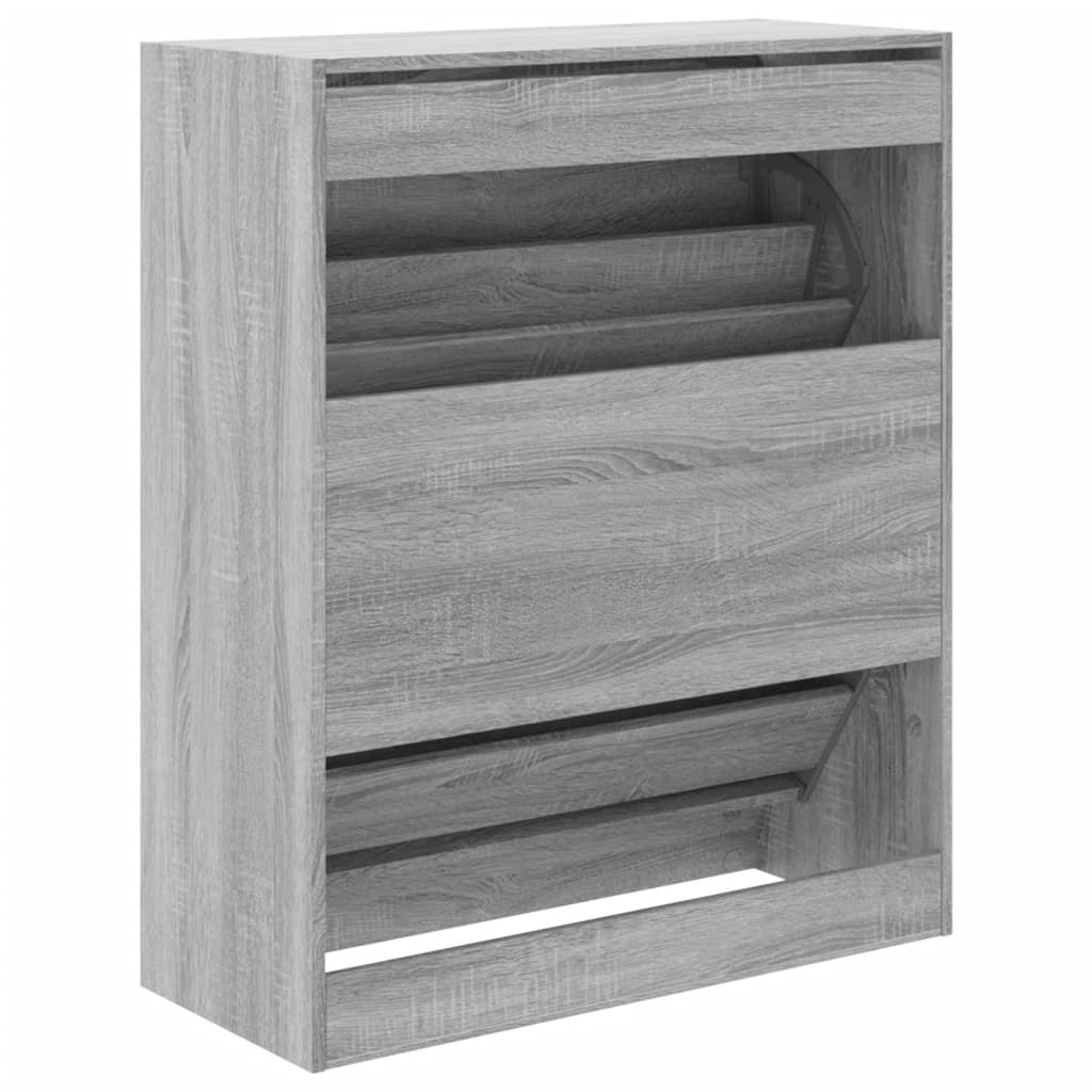 skoreol 80x34x96,5 cm konstrueret træ grå sonoma-eg