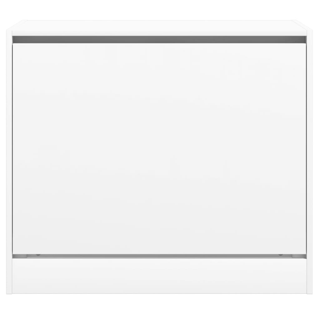 skoskab 80x42x69 cm konstrueret træ hvid