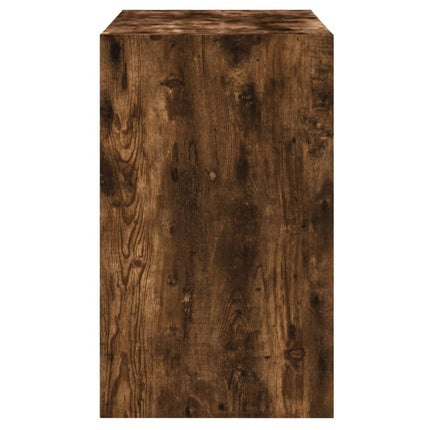 skoskab 80x42x69 cm konstrueret træ røget egetræsfarve