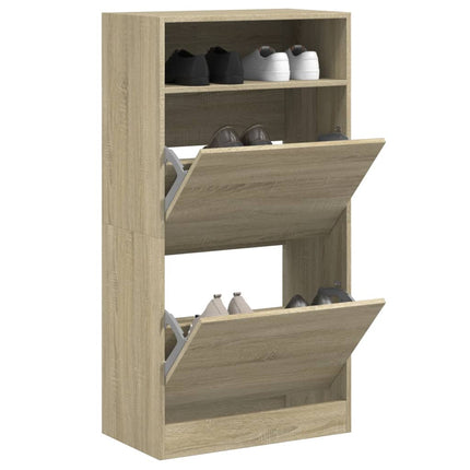 skoreol 60x34x116 cm konstrueret træ sonoma-eg